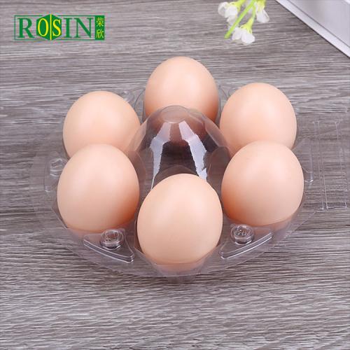 Customized round plastic 15 18 cell disposable transparent PET egg tray