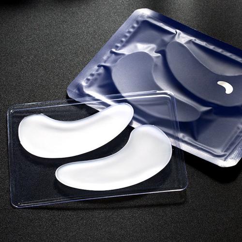 Custom Disposable Plastic PET Transparent 2 Piece Hinged Clamshell Eyelash Strip Packaging