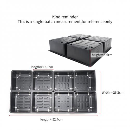 Tearable PP seedling tray black square detachable micro seedling growth tray