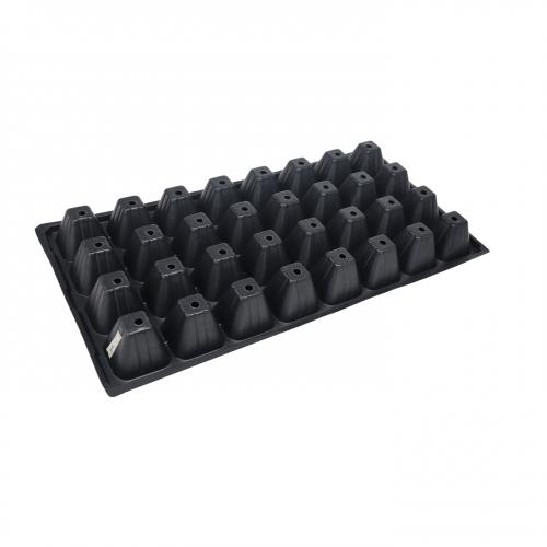 28 cells black PP/PS/PET/PVC perforated plant seed vacuum tray