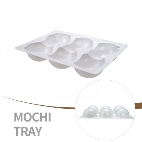 Customized 6 cavity PP cold resistant tray disposable frozen mochi sesame dumpling heat sealed packaging tray