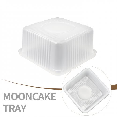 80-100g high transparency PP square mooncake base disposable food vacuum tray