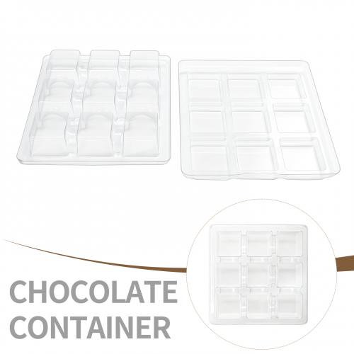 custom clear pet 9 12 cavity disposable vacuum forming chocolate blister tray