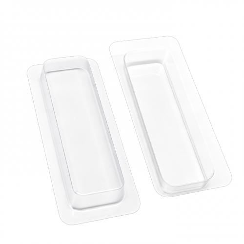 Heat sealable stationery vacuum formed long transparent PET tray disposable pen/pen storage plastic inner tray