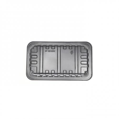 Recyclable Black Rectangle Meat Tray rPET/PP Food Packaging Tray for Fresh Meat & Poultry