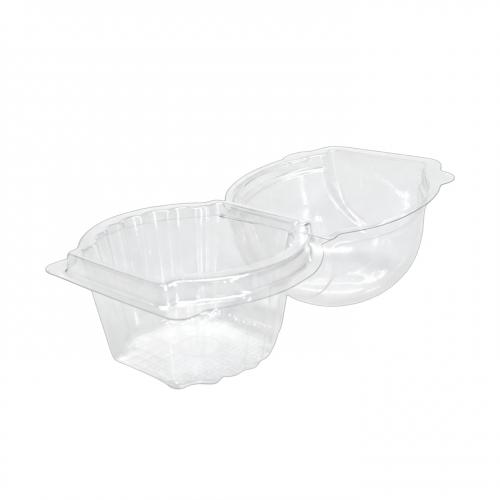 Custom PET Dome Thermoformed hinged clamshell Muffin Cupcake Container with lid