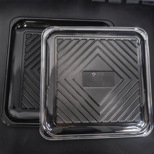 Square PET Blister Cake Tray, Food Grade Plastic Cake Base Tray With Clear Lid, Custom Color Dessert Packaging Tray