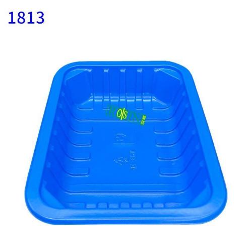 Blue Plastic Thermoformed Tray Manufacturer Disposable Fresh Packaging Tray OEM ODM Custom